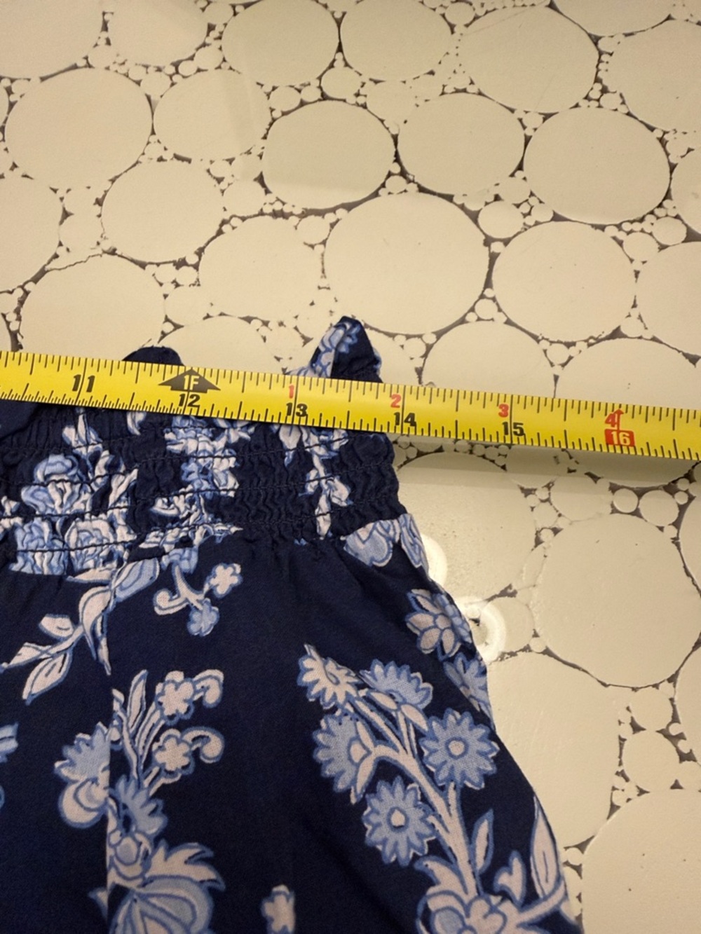 J. Crew Cottagecore high waisted blue white Ruffle Floral skirt size medium - Picture 5 of 8